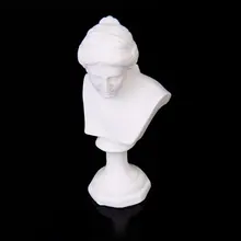 Abwe dollhouse miniatura resina estátua venus busto escultura branco(China)