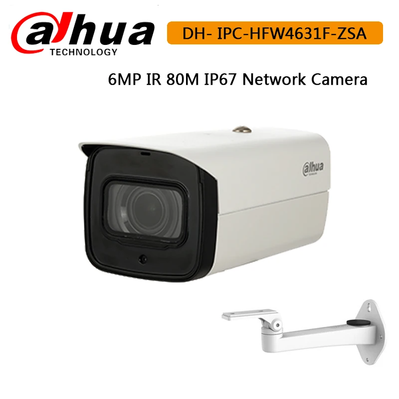 Английский DH IPC HFW4631F ZSA 6MP IP Камера 2 7 мм ~ 13 5 вариообъектив с сервоуправлением POE
