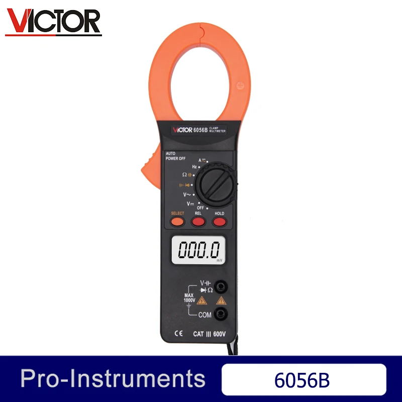 

Victor VC6056B Professional Victor Digital Multimeters Auto Range Capacitance 1000V 1000A Clamp Meter Ammeter Voltmeter Null