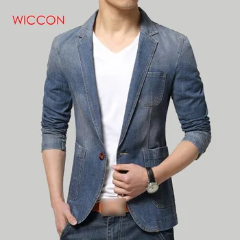 

2020 New Autumn Fashion Brand Men Blazer Men Trend Jeans Suits Casual Suit Jean Jacket Men Slim Fit Denim Jacket Suit Men