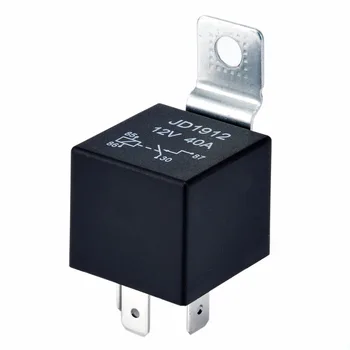 

1pc DC 12V 40A Black Relay 4 PIN Durable Automotive Car Truck Boat Relays Normally Open Contact Relay 27.5*28*25mm Mayitr
