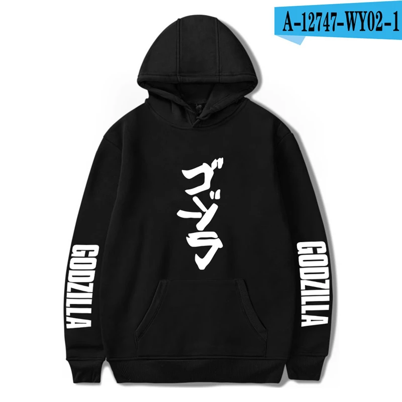 

Godzilla King Of The Monster Hoodie 2019 New Film Men Women Sweatshirts Pullover Streetwear Cotton Anime Clothes Anime Hoodies