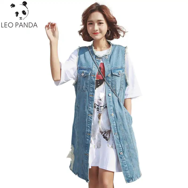 womens plus denim vest