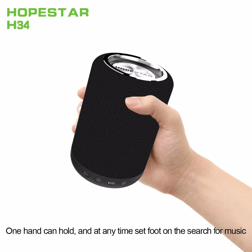 HOPESTAR H34 Мини Bluetooth динамик Портативный беспроводной водонепроницаемый Handfree громкоговоритель стерео MP3-плеер Поддержка USB TF FM AUX