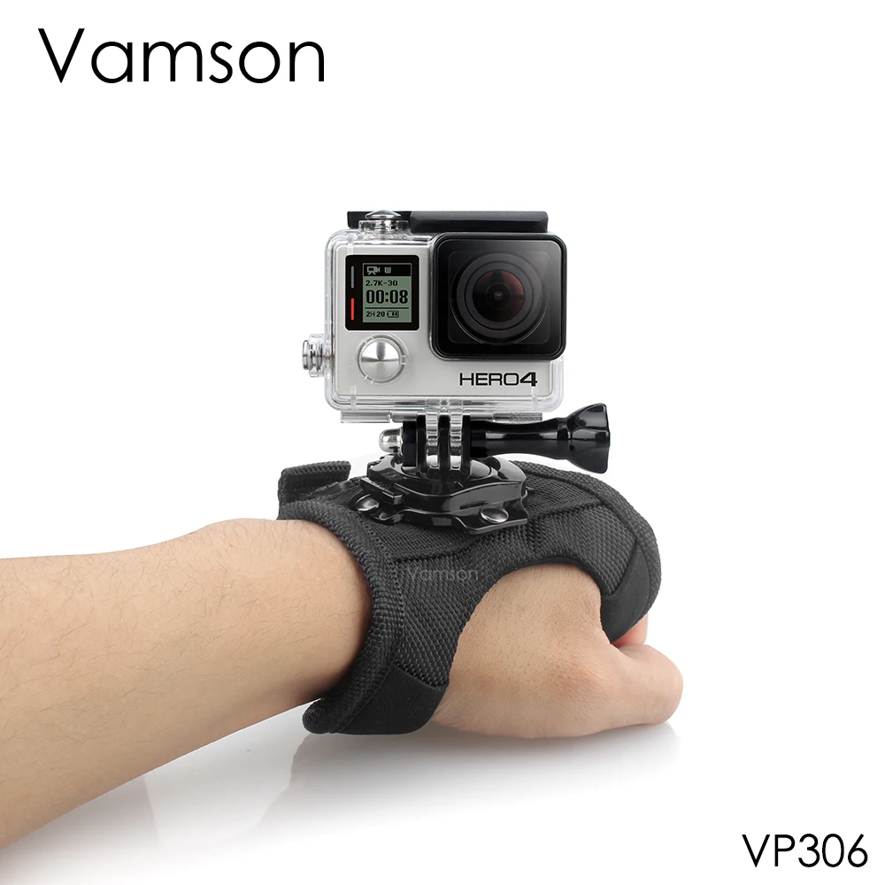 Vamson аксессуары для Go Pro Чехол для дайвинга вращающийся на 360 градусов перчатка для Gopro Hero 8 7 6 5 4 3+ для Xiaomi для Yi 4k VP306