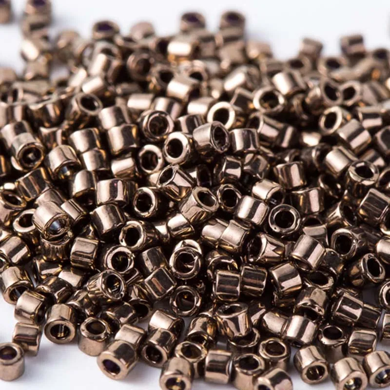 DB22L (2) Taidian Metallic Bronze Miyuki Delica Seedbeads 110 for Boho Jewelry Making Accessories DB22L 35Gramslot 1.6x1.3mm