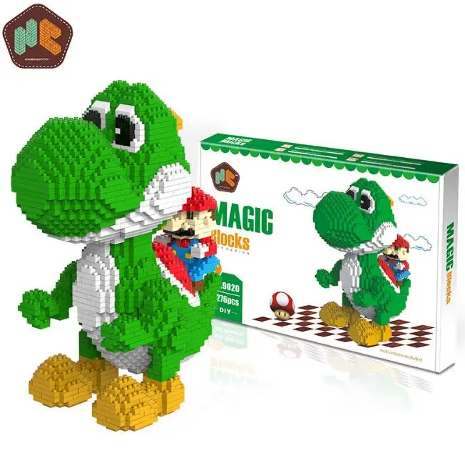 

HC Magic Blocks Nintendo Blocks Super Mario Yoshi Blocks DIY Building Anime Toys Auction Model Toy Kids Gifts HC9020