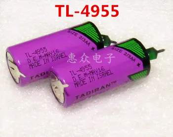 

10pcs For TADIRAN TL-4955 2/3AA ER14335 14335 3.6V PLC Lithium Battery with pins Can replace TL-5955 TL-2155 TL-6955 Free Ship