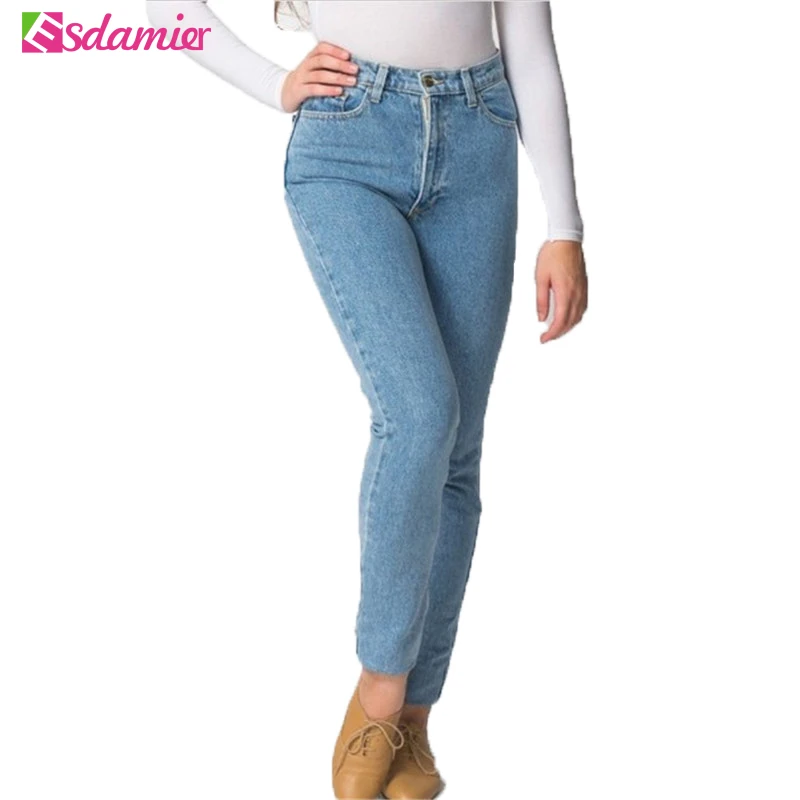 Vintage High Waist Jeans Women Denim Pants 2015 New Slim