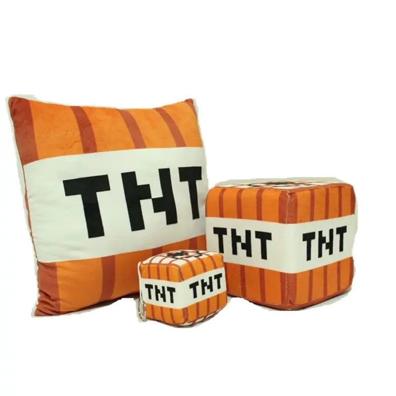 10cm 20cm 40cm Minecraft TNT Plush Pillow For Children font b Toys b font Birthday Gift