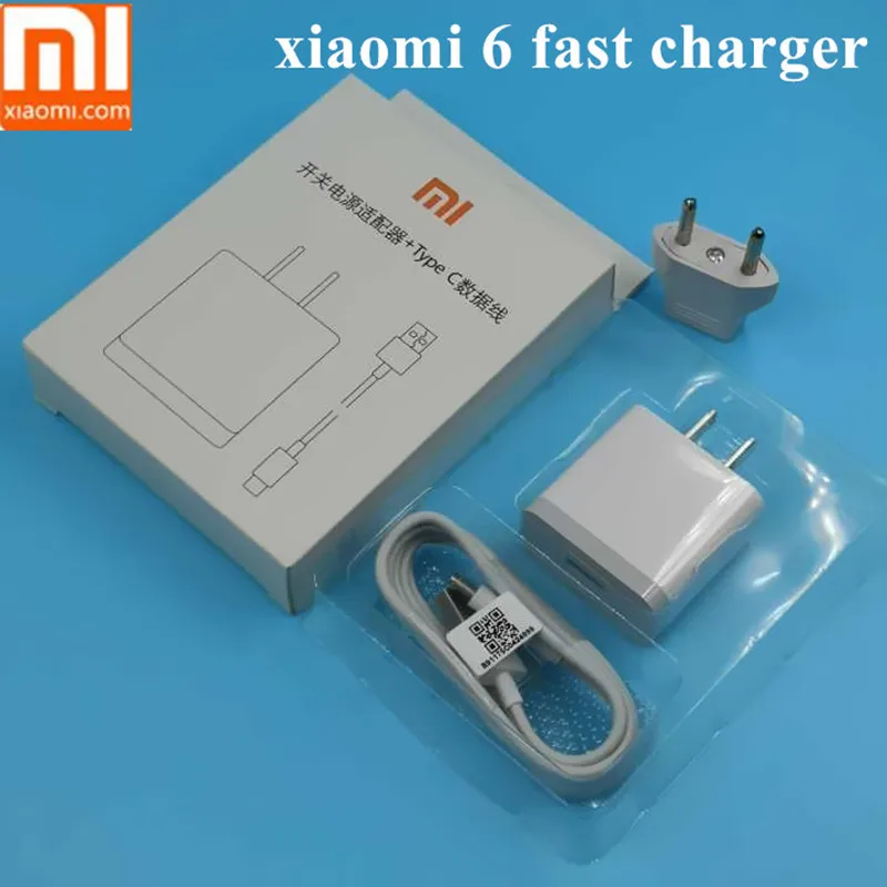 

XIAOMI mi max 3 Charger QC 3.0 wall Adapter for xiaomi mi 8 a1 mix 3 2s 6 6x 5s 5 mi5 mi6 mi8 fast charger 100cm type c cable