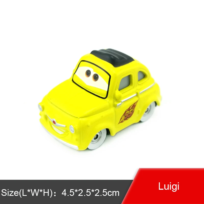 Дисней Pixar Тачки 2 и 3 Молния Маккуин трактор король матер шериф 1:55 металлические литые игрушки модель автомобиля для мальчиков Детский подарок - Цвет: Luigi