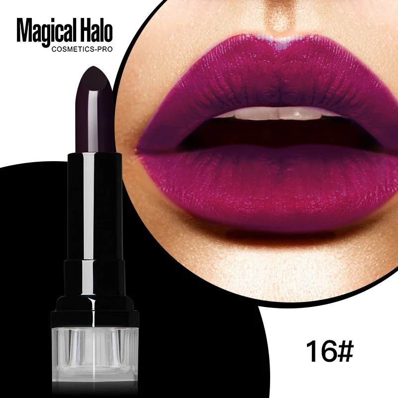 Бренд Magical Halo, Мерцающая губная помада, стойкая губная помада, Матовый крем для губ, водостойкий, телесный, Batom, синий, вампир, макияж, ретро, красный, 1 шт - Цвет: 616
