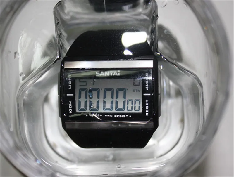 Водонепроницаемые мужские светодиодный черные цифровые часы с подсветкой Спортивные кварцевые Военные Наручные часы поддержка