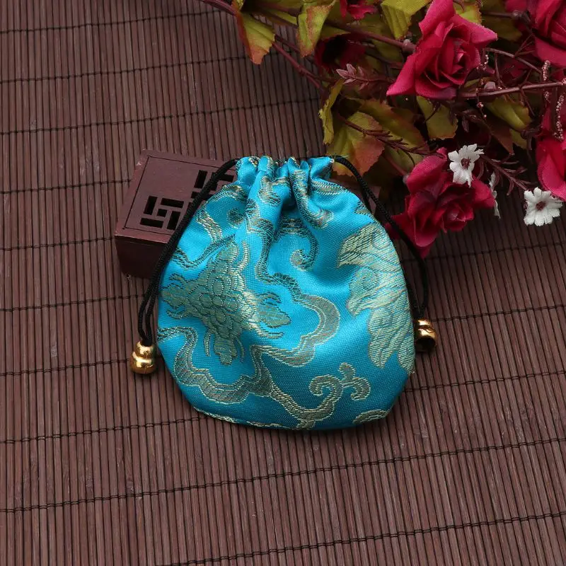 Традиционная шелковая дорожная сумка, Классическая китайская вышивка, сумка для украшений, органайзер, сумка для украшений