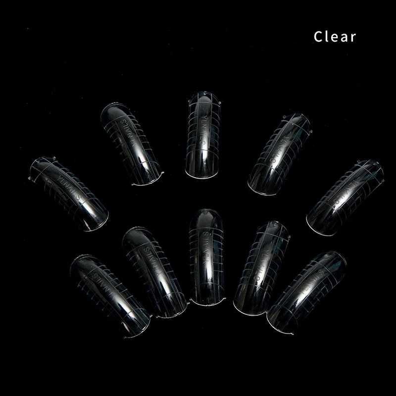 Shellhard 120pcs/box Professional Dual System Nail Form 12 Sizes Clear Dual Nail Forms Mold Model False Nail Tips For Nail Tools