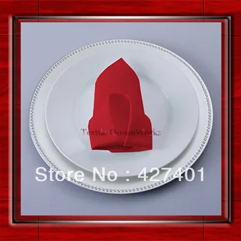 

High Quality 45x45cm Red Polyester Plain Napkin / Table Napkin / Hotel Napkin / Dinner Napkin (Factory Direct Sale)