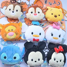 Дисней Микки Маус Детская мультяшная плюшевая кукла кошелек монета мессенджер сумка на плечо чучела пакет плюшевая карта пакет детская монета ba