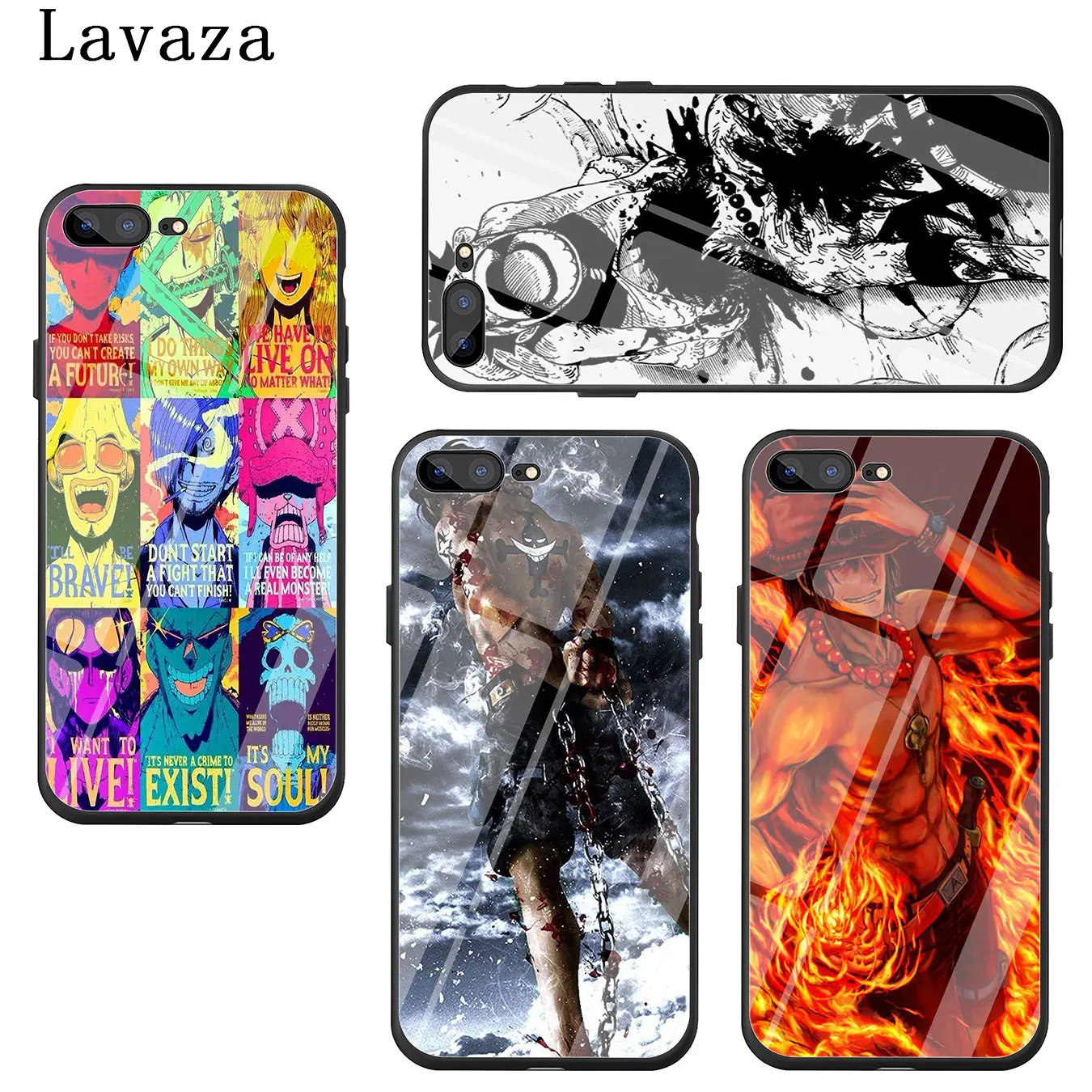 Lavaza цельный Luffy закаленное стекло чехол для телефона Apple iPhone XR X XS Max 8 7 6 6S Plus 5 5S SE 10