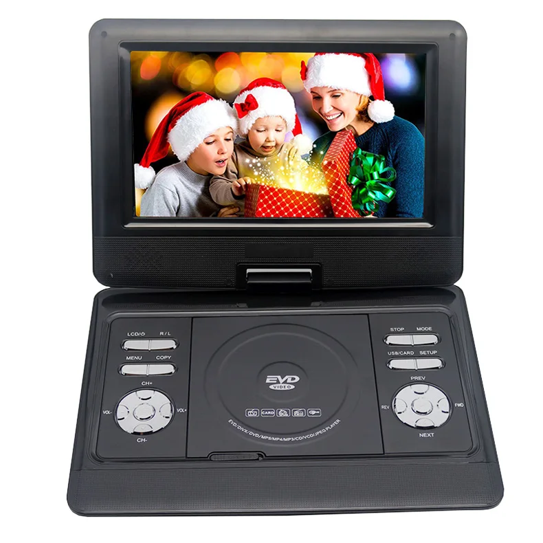 LONPOO 10,1 дюймов портативный dvd-плеер TFT lcd экран мультимедийный dvd-плеер с автомобильным зарядным устройством и функцией игры Поддержка DVD/CD/MP3