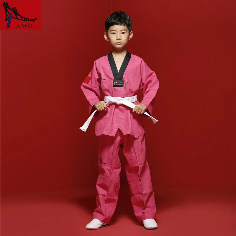 Горячая Распродажа WTF Tae Kwon Do Dobok детская одежда ITF Униформа для тхэквондо размер