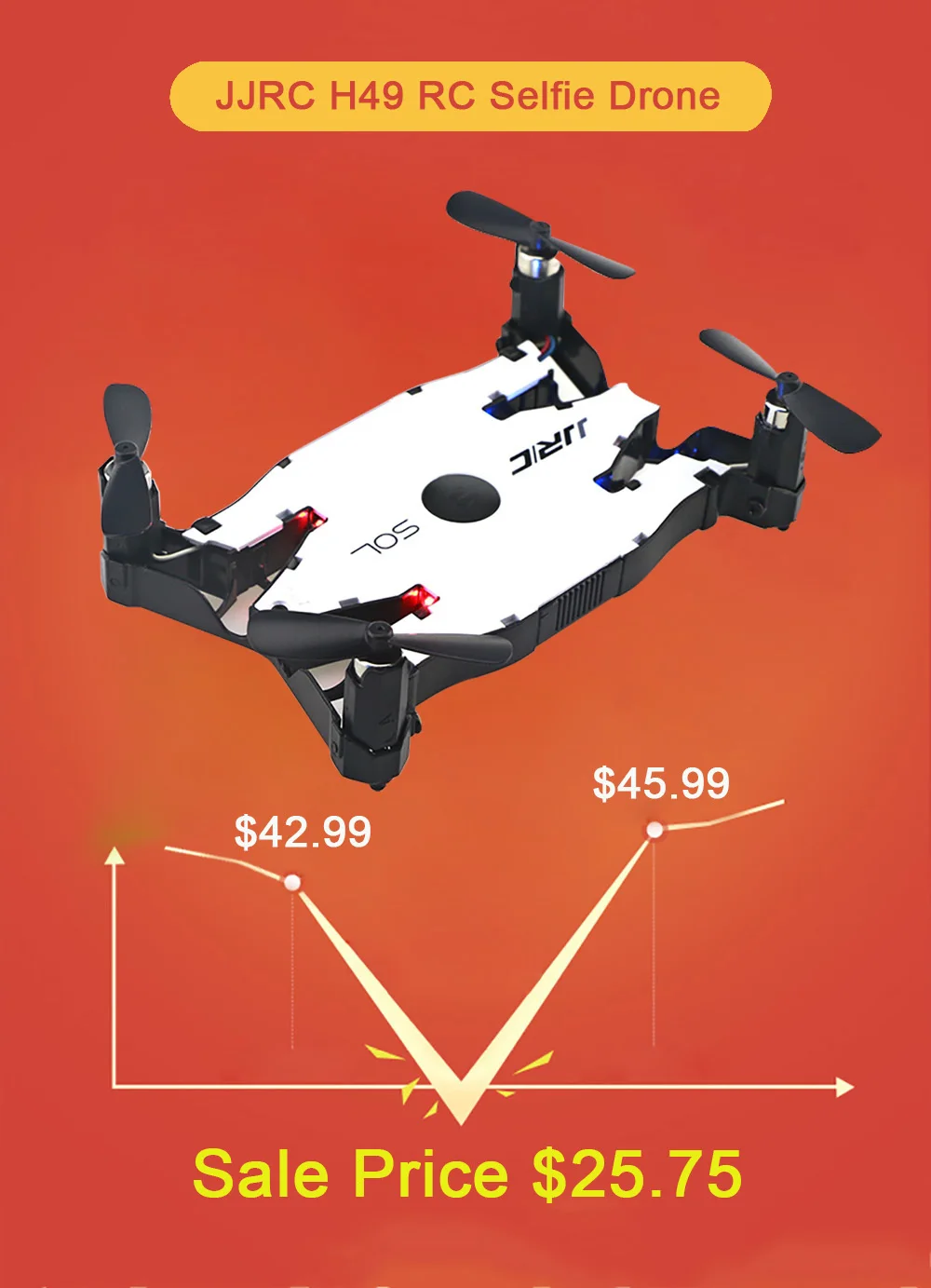 JJR/C JJRC H49 Радиоуправляемый Дрон SOL ультратонкий Wifi FPV селфи Дрон 720P камера Авто Складная Рука высота Удержание RC Квадрокоптер VS H37 H47