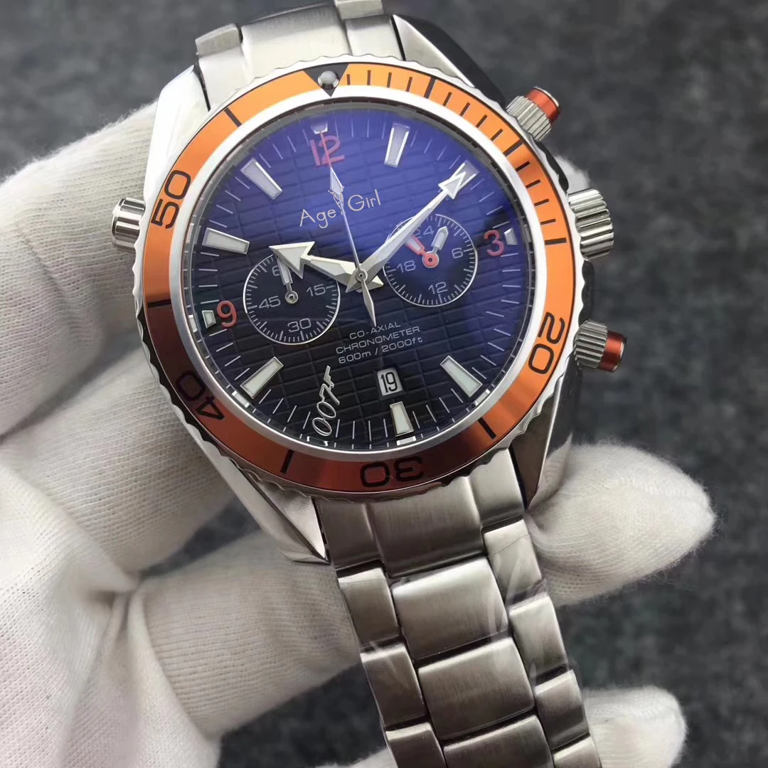 

Luxury Brand New Men Chronograph Japan Quartz OS 20 Master 300m Watches VK Sport Date Chronometer Time 007 Wristwatches AAA+