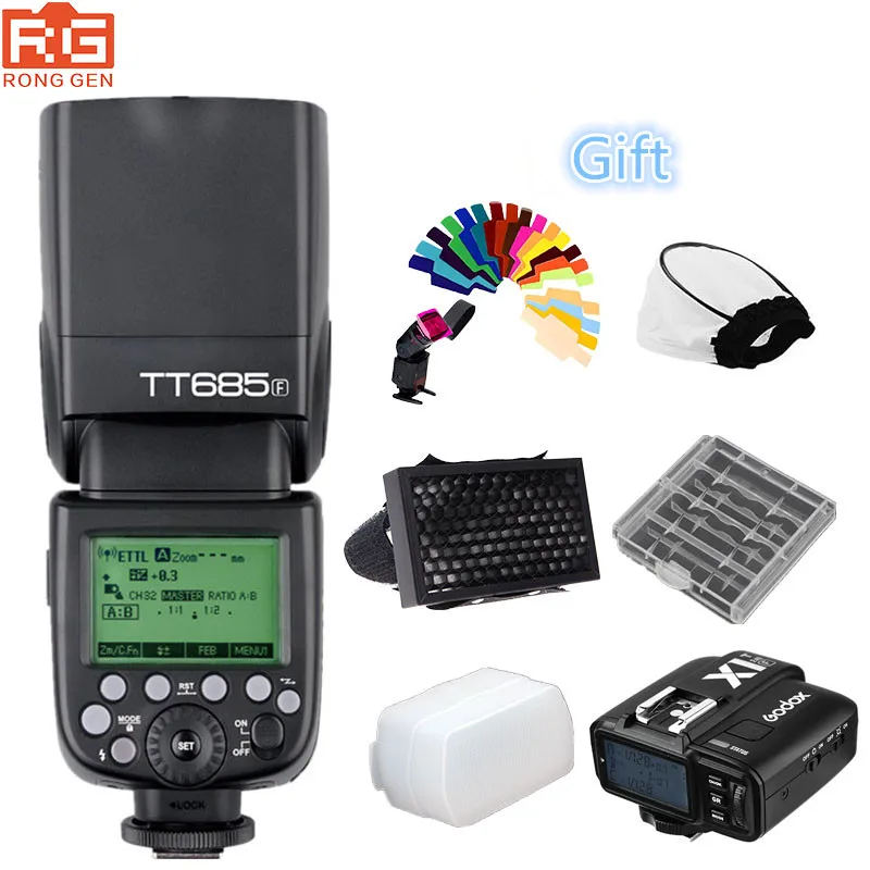 

Godox TT685F 2.4G HSS TTL GN60 Flash Speedlite+ X1T-F Trigger Transmitter Kit for Fuji X-Pro2/X-T20/X-T1/X-T2