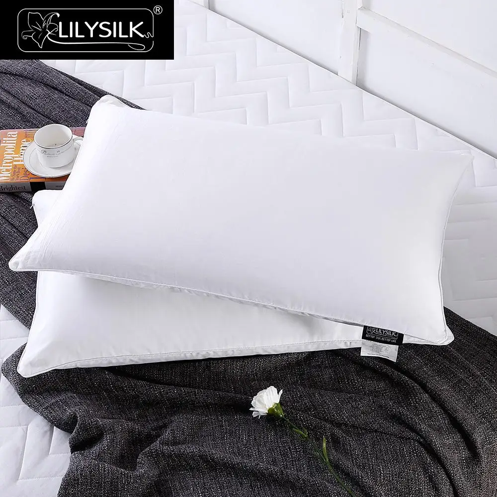 Lilysilk Silk Filled Pillow Cotton Shell 100 Pure Mulberry Silk Pillow