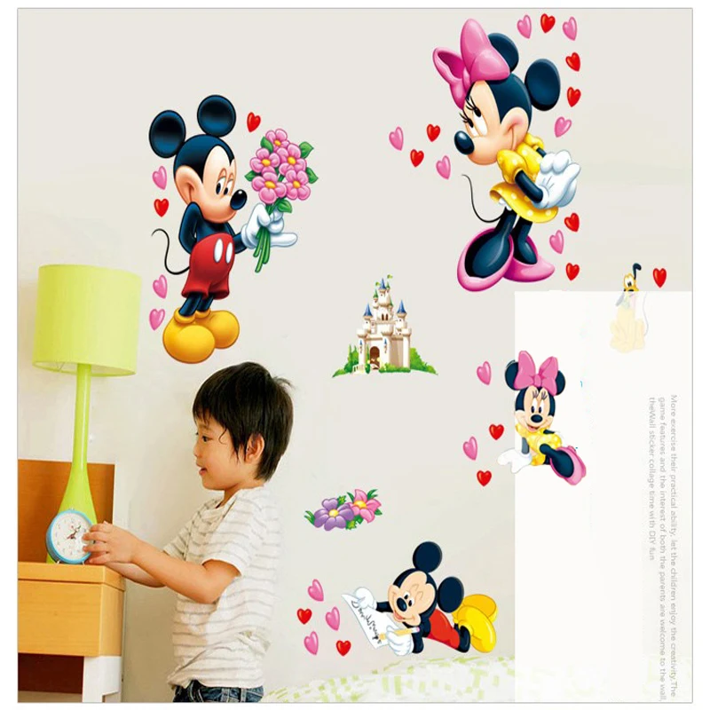 

Cartoon Children's Room Decoration Stickers TV Wall Stickers Environmental Mickey Mouse Paster