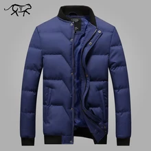 Новая зимняя куртка Для мужчин пальто Slim Fit Стенд воротник хлопок-мягкий бренд Модные парки Для мужчин куртка и пальто теплая одежда 4XL
