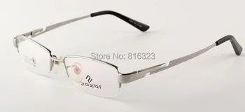 

Men 100% Luxury Titanium Silver Eyeglass Frames Glasses Half-Rim Eyeglasses RX