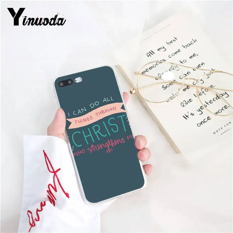 Yinuoda Библия Филиппины Иисус Христос христианский чехол для телефона iPhone 8 7 6 6S 6Plus X