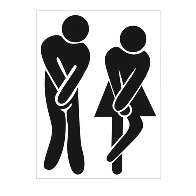 Puerta del baño Después de Firmar Etiqueta Engomada Divertida Para Bar