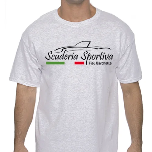 

Scuderia Sportiva Fiat Barchetta T Shirt White or Gray Hip Hop Tee Shirt,NEW ARRIVAL tees ,Fashion Style Men Tee mens tee shirts