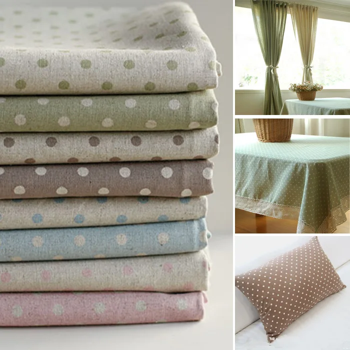 

8pcs 100% Cotton Polka Dots Cotton Fabric Bundle,Sewing Quilting Tissue Suitable for Tablecloth Curtain Pillow