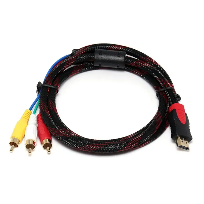 

5ft HDMI Male to 3 RCA Video Audio AV Cable Cord Adapter for TV HDTV DVD 1080P usb extension cable prolunga usb mini usb cable