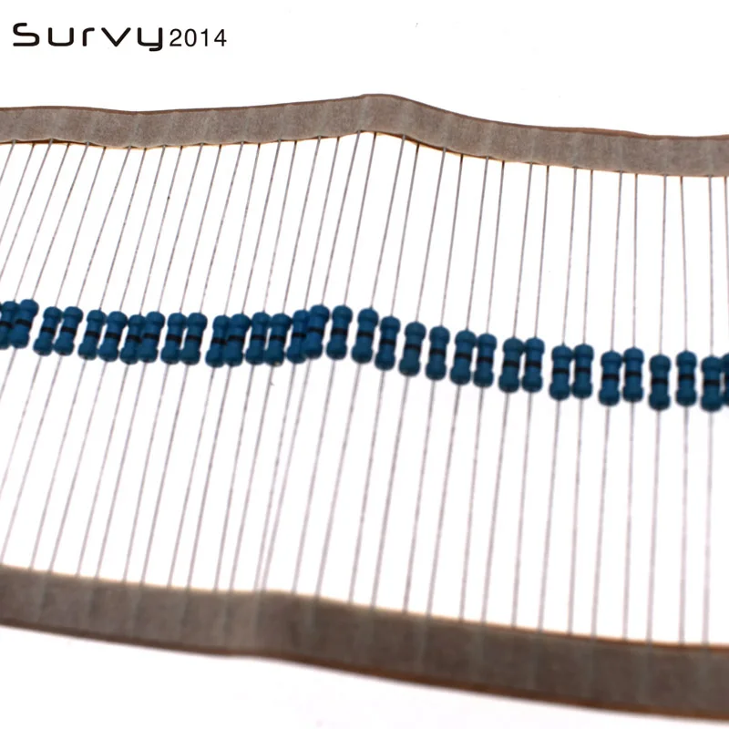 100PCS Metal Film Resistor 0.25W 1/4W 1% - Full Range of Values (8.2 Ohm to 27 Ohm)