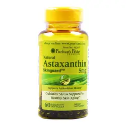 Бесплатная доставка Astaxanthin 5 mg окислительный стресс-поддержка для здорового старения кожи 60 шт