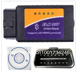 ELM327-BLUETOOTH ELM 327 Автомобильное устройство чтения кода OBD2 OBD II считыватель кода неисправности 2 шт./лот