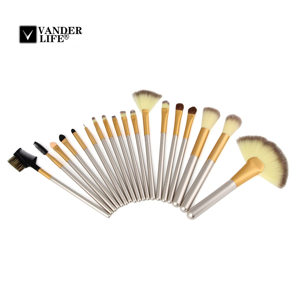 VANDER 12 18 24 pcs Makeup Brushes Professional Cosmetic Makeup Brush Foundation Eyeshadow Eyeliner Brushing Brush Tool Kits (19)