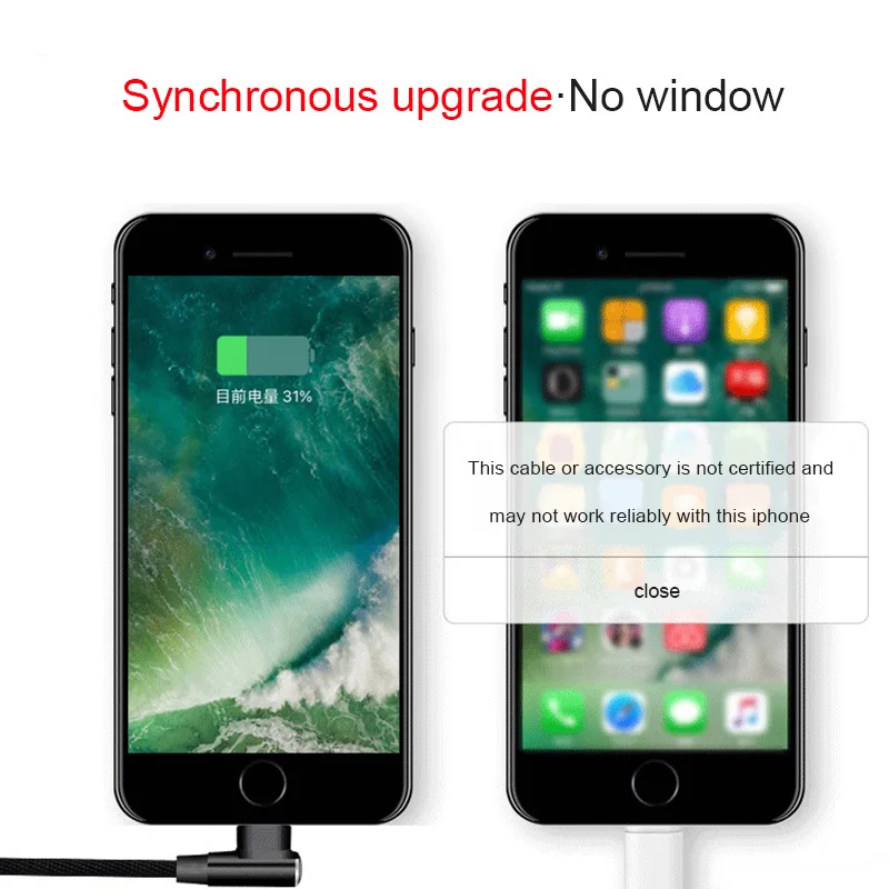Источник аксессуаров данных USB зарядное устройство кабель 90 градусов провод шнур 1 м для iPhone 6 S 6 S 5 5S 5C SE 5SE 7 8 Plus X XR XS Max Быстрая зарядка