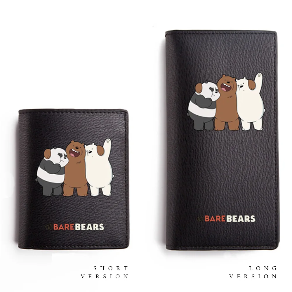 

Zshop We Bare Bears Cartoon Grizzly Ice Bear Cartoon Network The Three Wallet Long Short Cute Purse PU Wallets