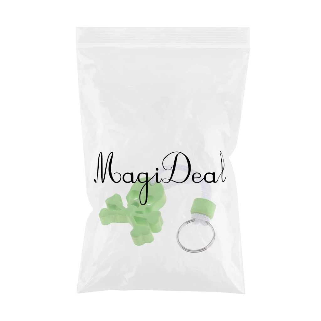 Green EVA Skull Skeleton Shaped Floating Key Ring Marine Boat Yachting Sailing Key Chain Keyring Keychain Buoy Key Float