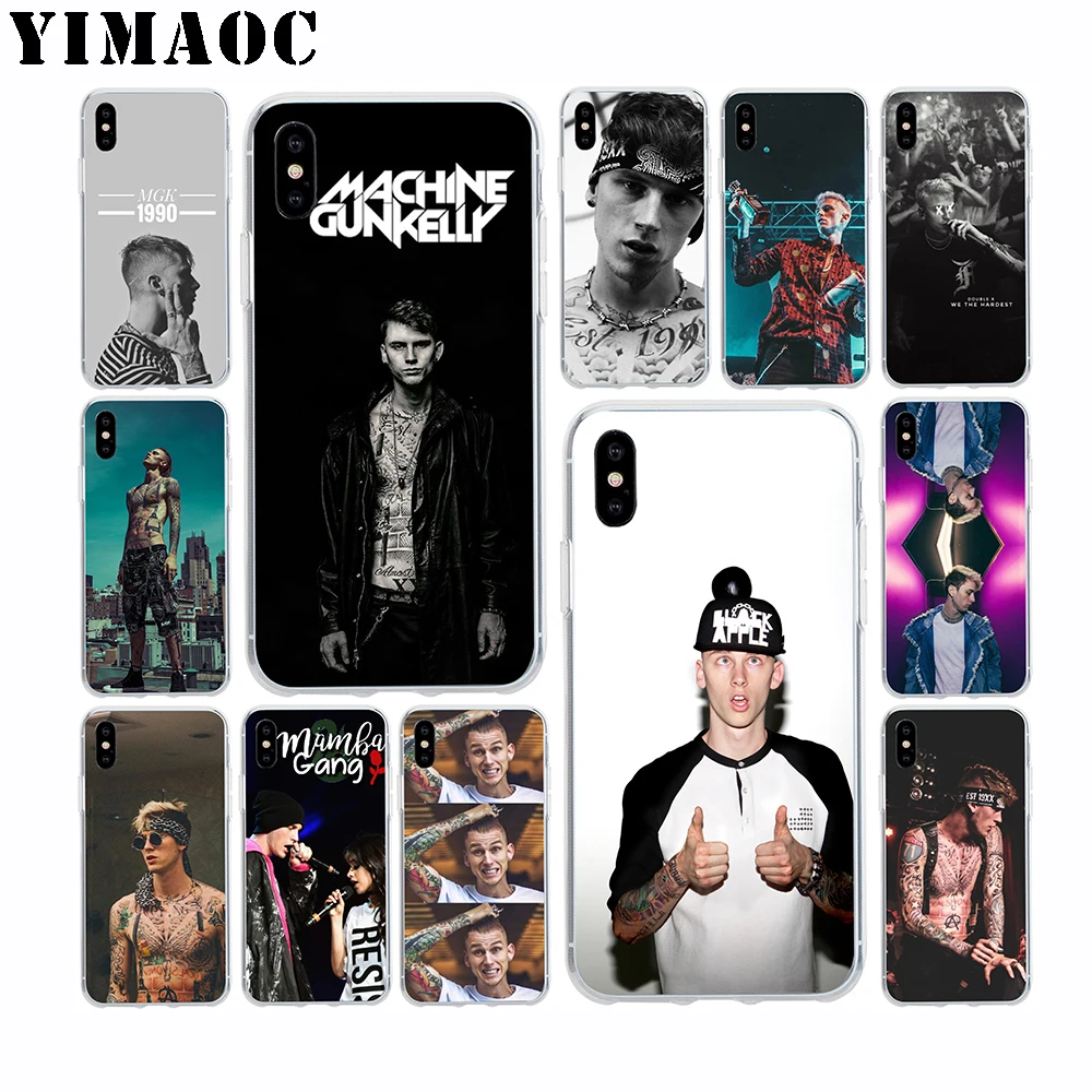 

YIMAOC MGK Machine Gun kelly Soft TPU Silicone Case for Apple Iphone Xr Xs Max X 10 8 Plus 7 6S 6 Plus SE 5S 5 7Plus 8Plus Cover