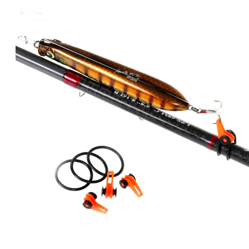

Fishing Rod Clip O-Shaped Ring Rafting Shore Ocean Fishing Accessories Lure Hook Keeper 1 Clips 2 Rings