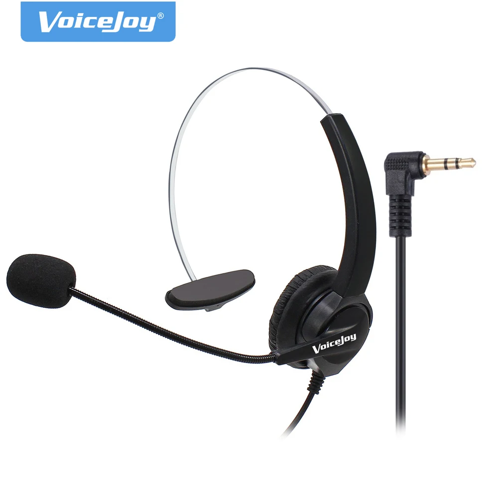 2.5mm plug headset Call Center phone Headset Noise Cancelling Headphone