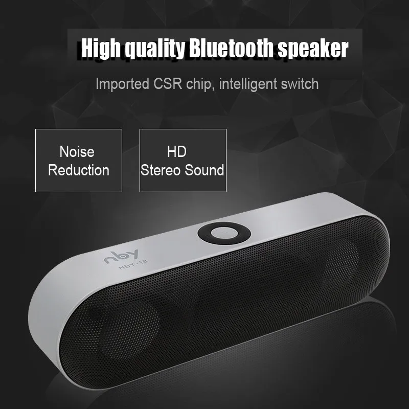 Мини Bluetooth динамик 3D стерео музыка объемный NBY-18 портативный беспроводной динамик звуковая система Поддержка Bluetooth TF AUX USB