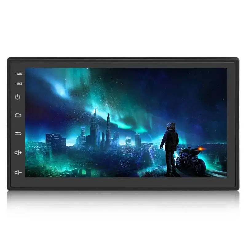 Perfect 7in Car Stereo MP5 Player FM AM Radio Capacitive Touch Screen Android 8.1 BT Music GPS Auto Audio Player Mirrorlink Reverse Cam 2