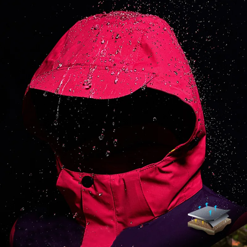 Najtaniej 2019 marka wodoodporna kurtka na zewnątrz dwuczęściowy zestaw zima zagęścić sport Snowboard wspinaczka Trekking kurtki dla mężczyzn i kobiet